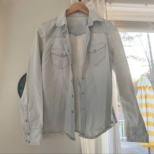 Gap 1969 striped denim shirt